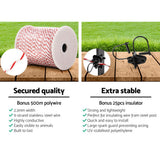 Fencing: Giantz Electric Fence Poly Wire 500M Insulator