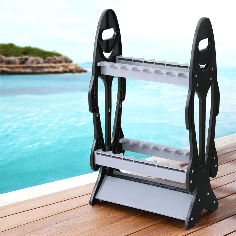 Boating Accessories: Seamanship Fishing Rod Holder 16 Storage Rack Fishing Pole Stand Garage Organizer Holds