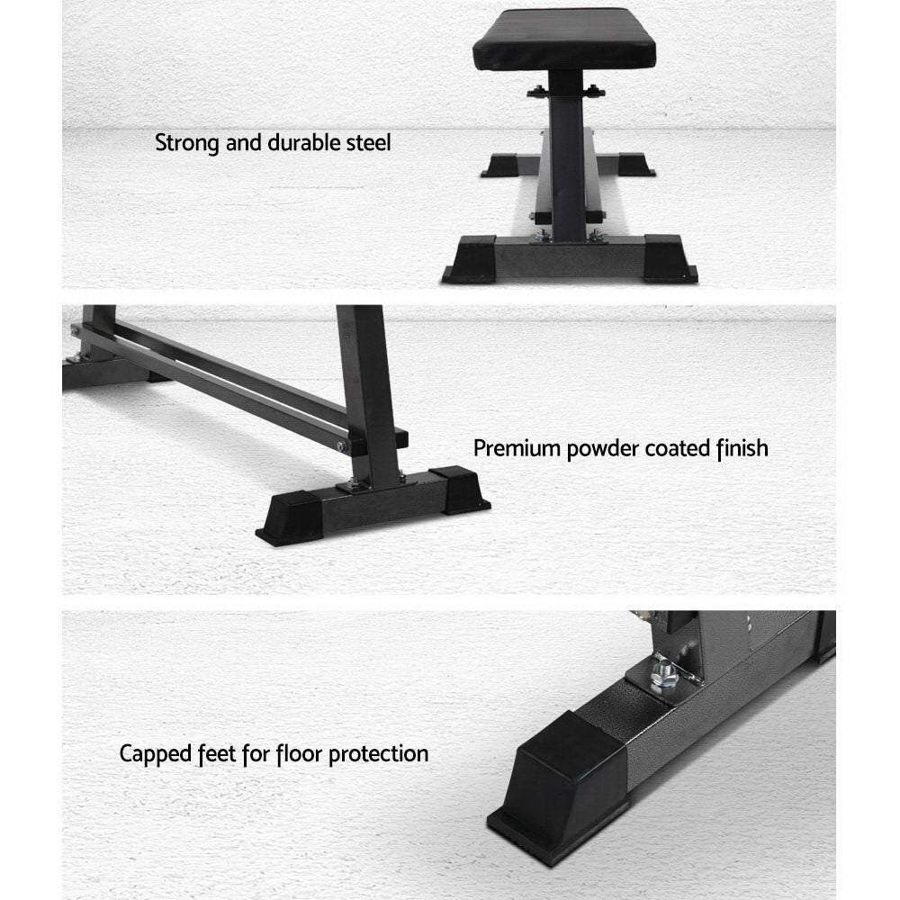 Exercise Benches: Everfit Weight Bench Flat Bench Press Home Gym Equipment 300kg Capacity