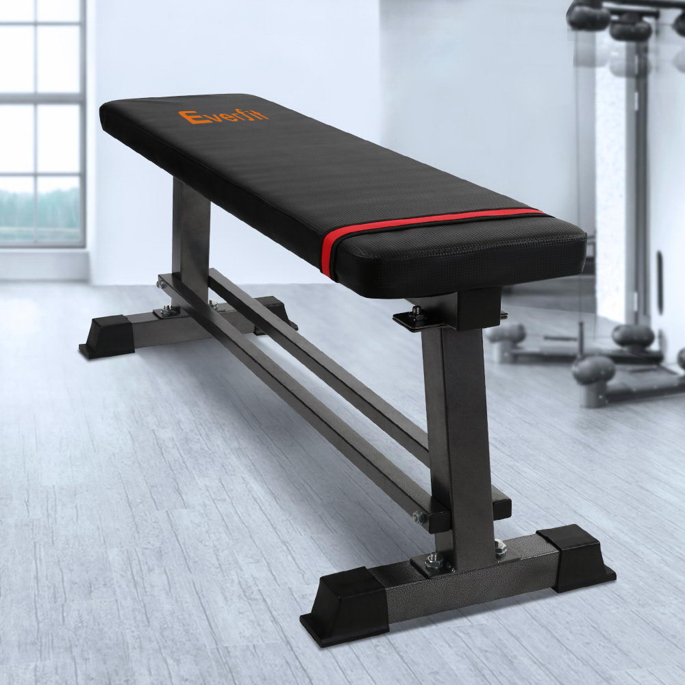 Exercise Benches: Everfit Weight Bench Flat Bench Press Home Gym Equipment 300kg Capacity