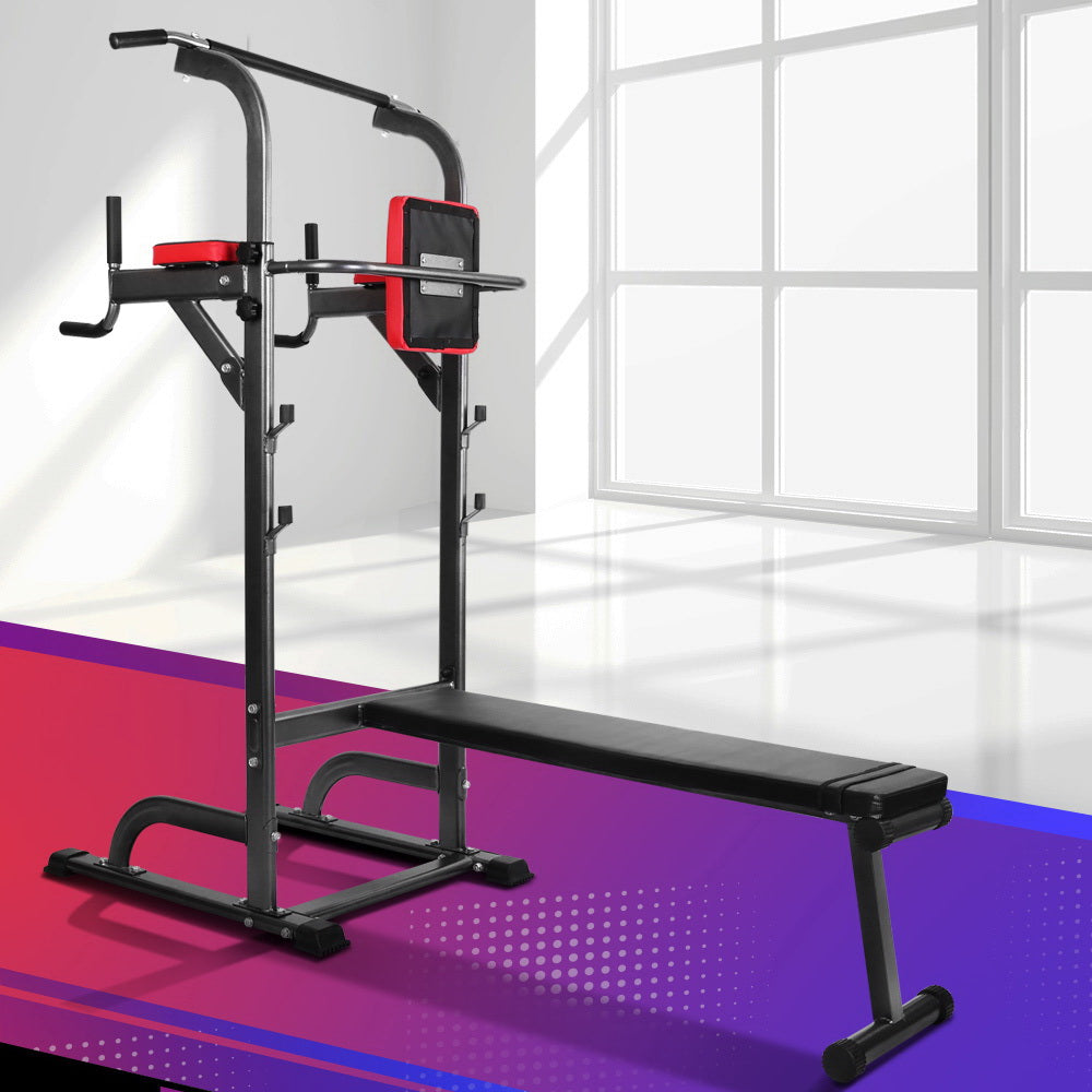 Exercise Benches: Everfit Weight Bench Chin Up Bar Bench Press Home Gym 380kg Capacity