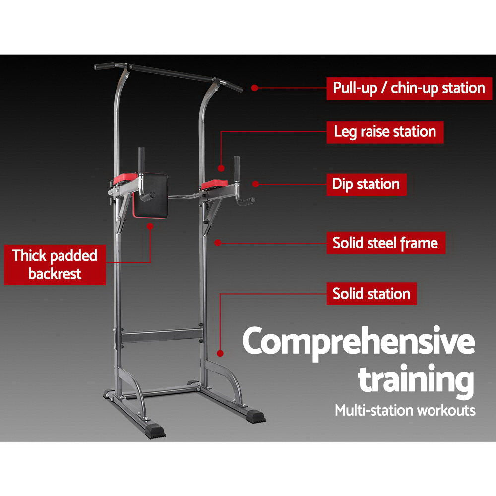 Exercise Benches: Everfit Weight Bench Chin Up Tower Bench Press Home Gym Wokout 200kg Capacity