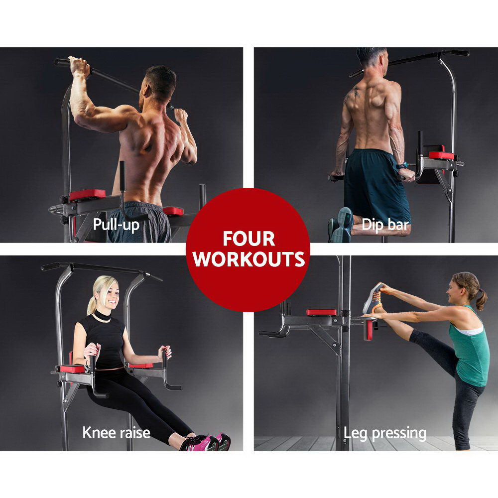 Exercise Benches: Everfit Weight Bench Chin Up Tower Bench Press Home Gym Wokout 200kg Capacity