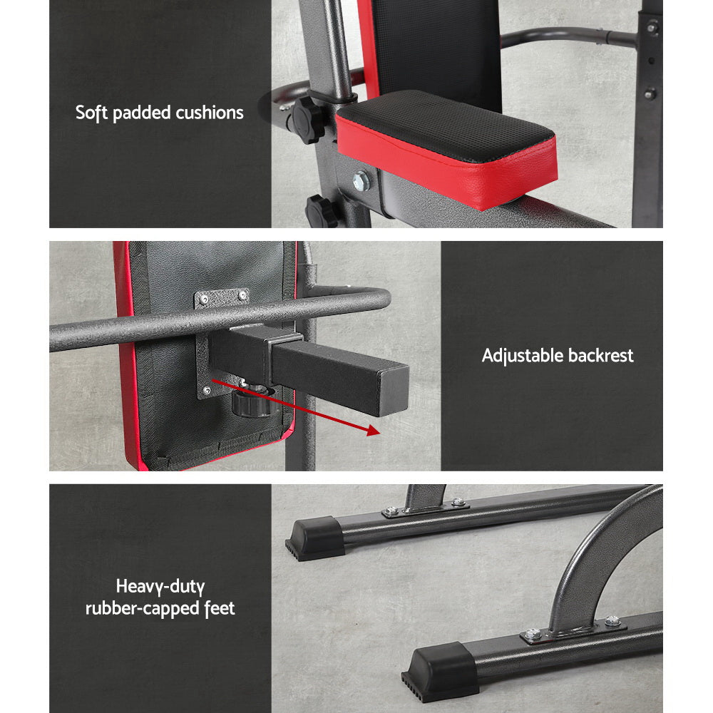 Exercise Benches: Everfit Weight Bench Chin Up Tower Bench Press Home Gym Wokout 200kg Capacity