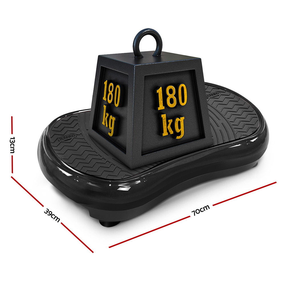 Vibration Exercise Machines: Everfit Vibration Machine Platform Vibrator Resistance Rope Home Fitness Black