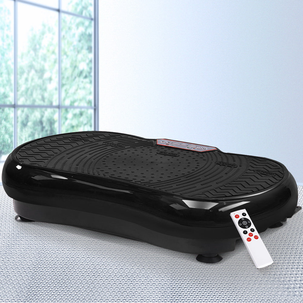 Vibration Exercise Machines: Everfit Vibration Machine Platform Vibrator Resistance Rope Home Fitness Black