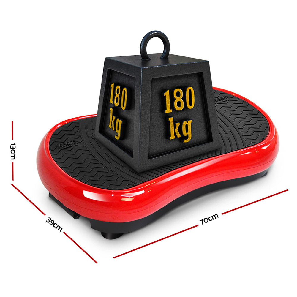 Vibration Exercise Machines: Everfit Vibration Machine Platform Vibrator Resistance Rope Home Fitness Red