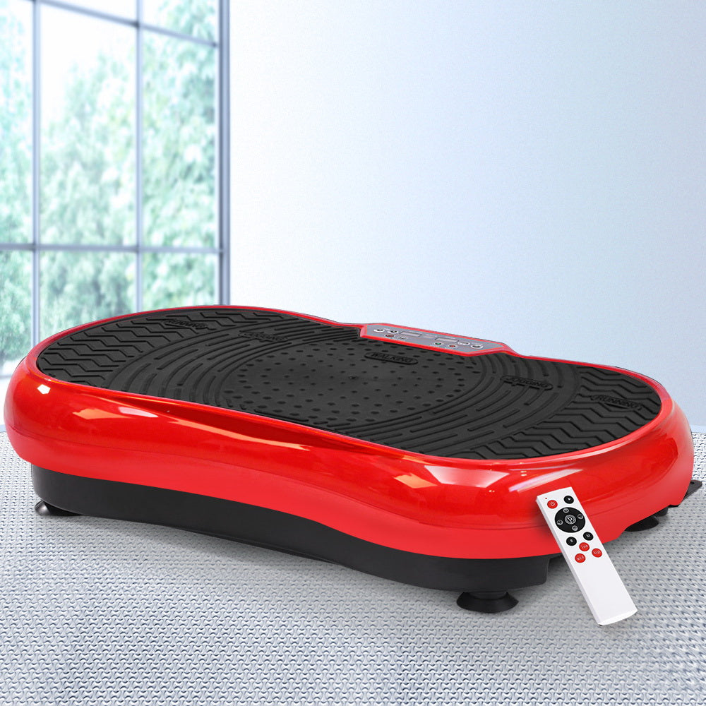 Vibration Exercise Machines: Everfit Vibration Machine Platform Vibrator Resistance Rope Home Fitness Red
