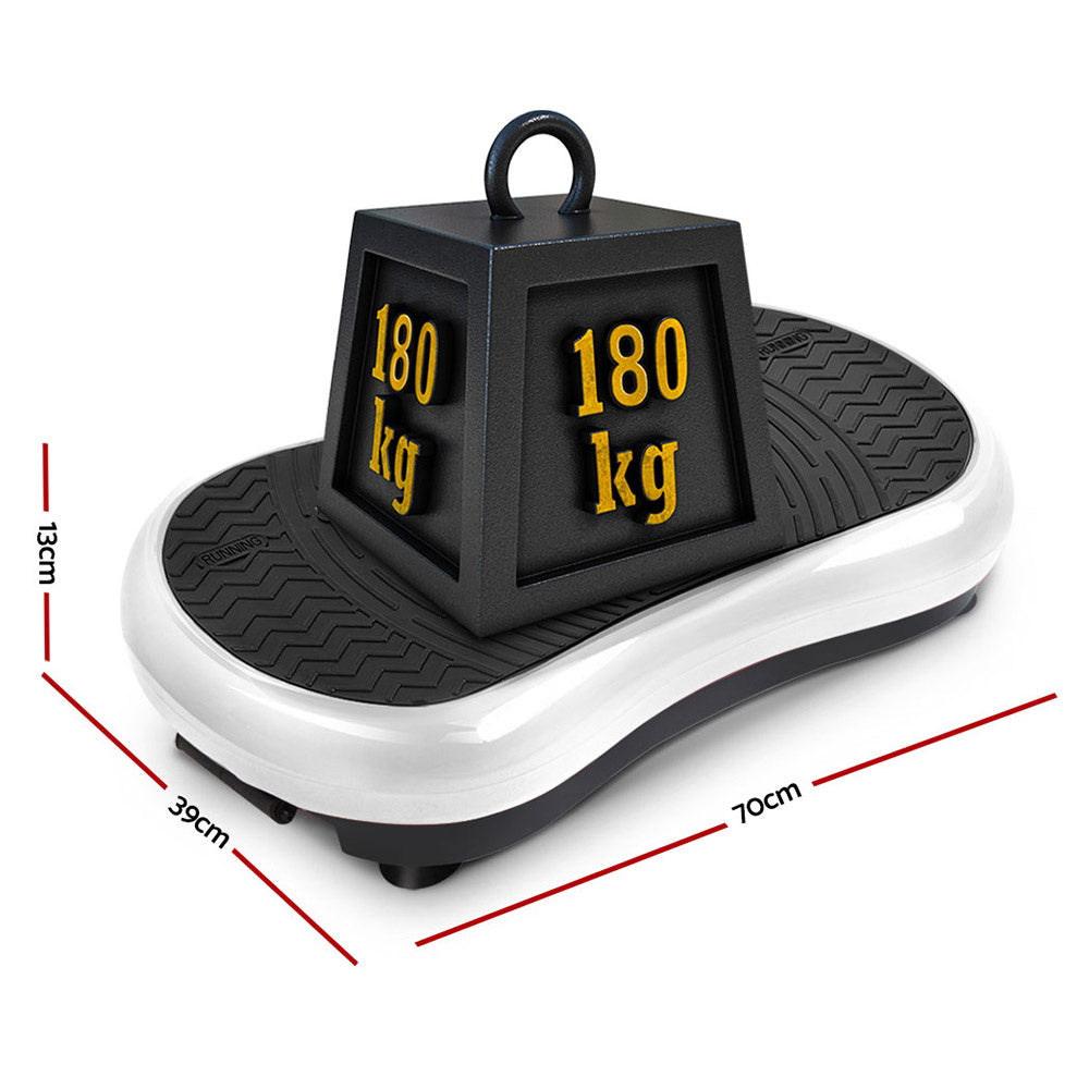 Vibration Exercise Machines: Everfit Vibration Machine Platform Vibrator Resistance Rope Home Fitness White