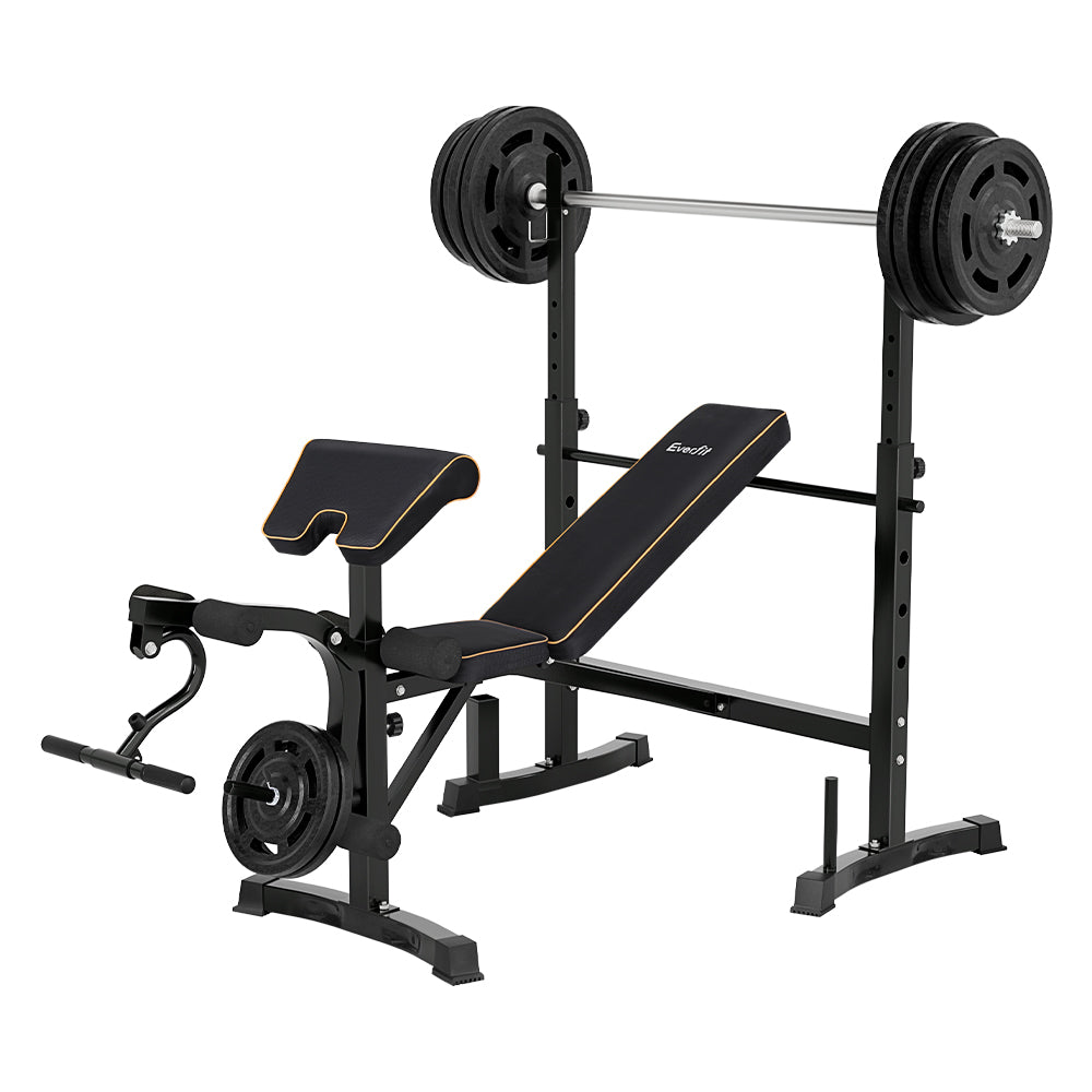 Exercise Benches: Everfit Weight Bench 10 in 1 Bench Press Home Gym Station 330kg Capacity