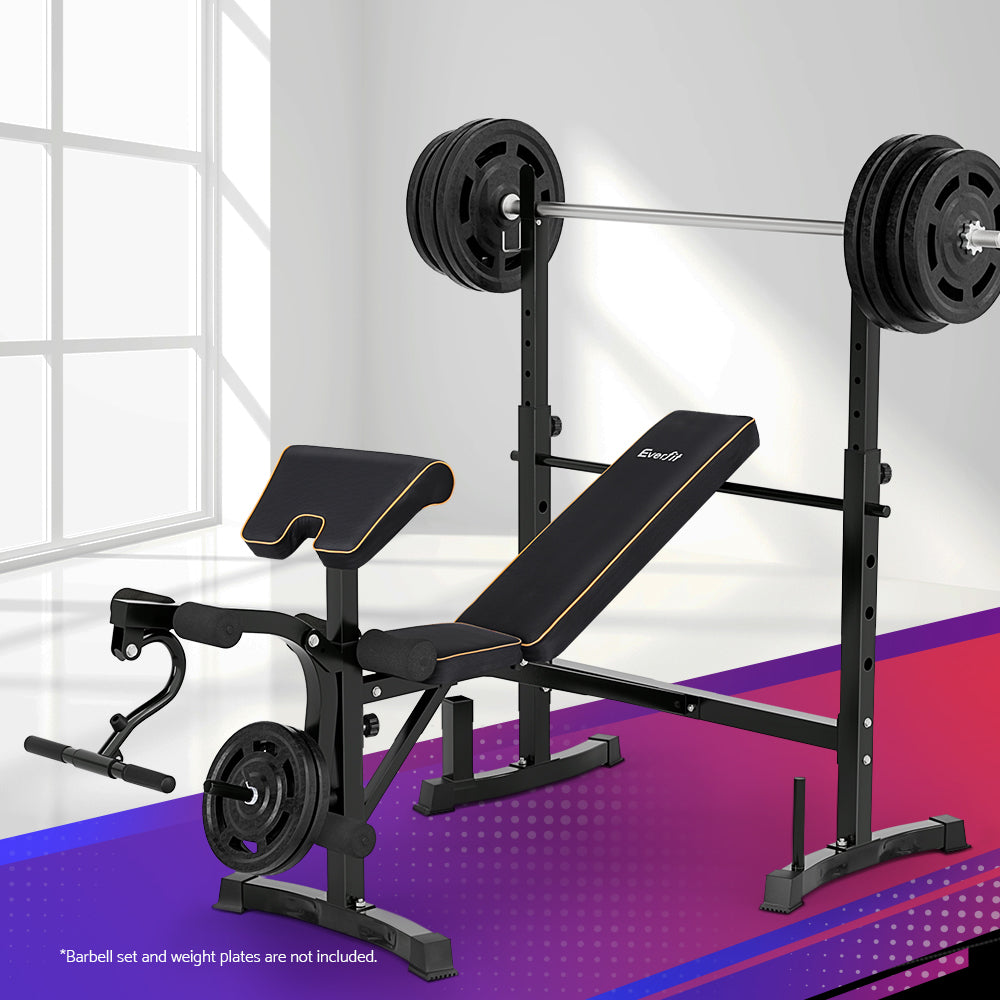 Exercise Benches: Everfit Weight Bench 10 in 1 Bench Press Home Gym Station 330kg Capacity
