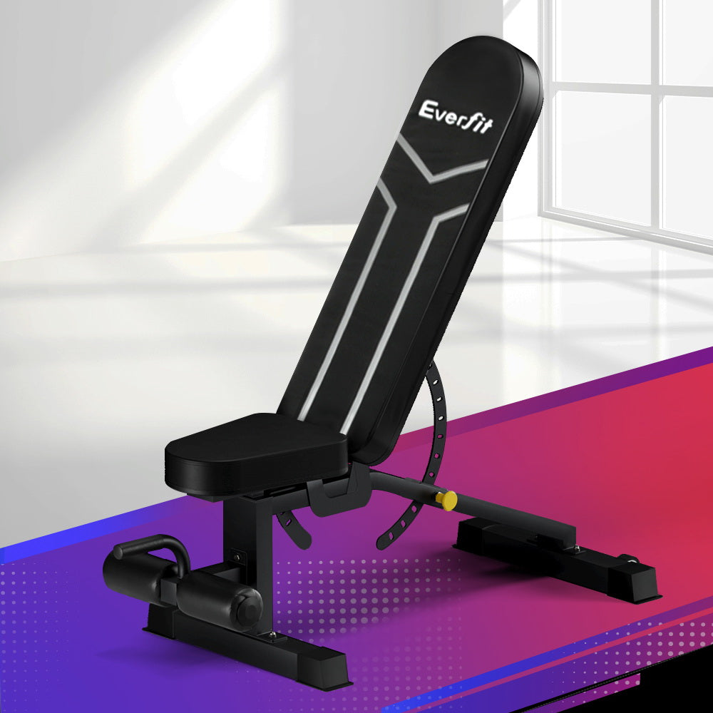 Exercise Benches: Everfit Weight Bench Adjustable FID Bench Press Home Gym 450kg Capacity