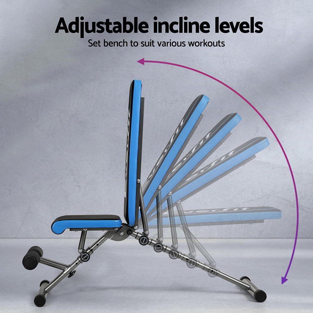 Exercise Benches: Everfit Weight Bench Adjustable FID Bench Press Home Gym 330kg Capacity