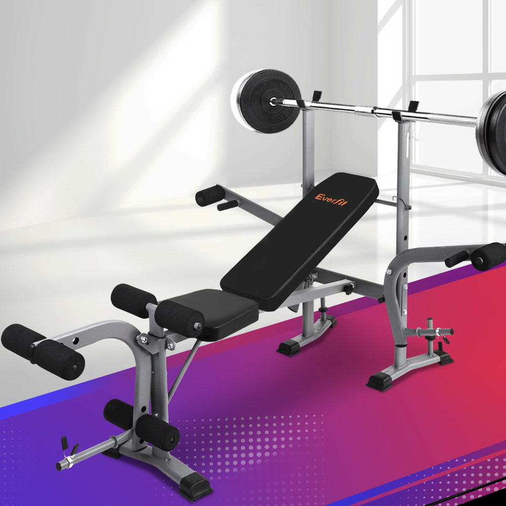 Exercise Benches: Everfit Weight Bench 8 in 1 Bench Press Adjustable Home Gym Station 200kg