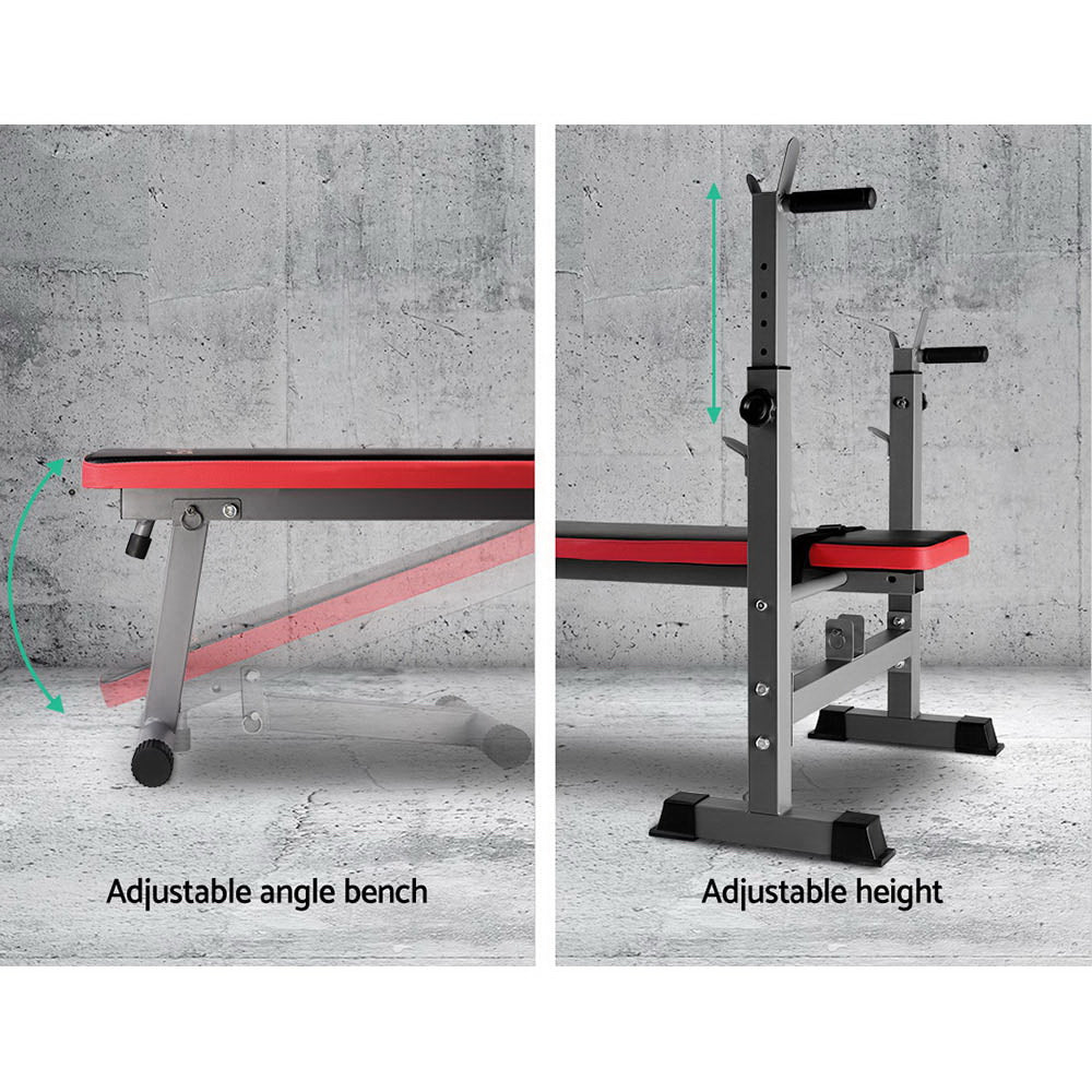 Exercise Benches: Everfit Weight Bench Squat Rack Bench Press Home Gym Equipment 200kg