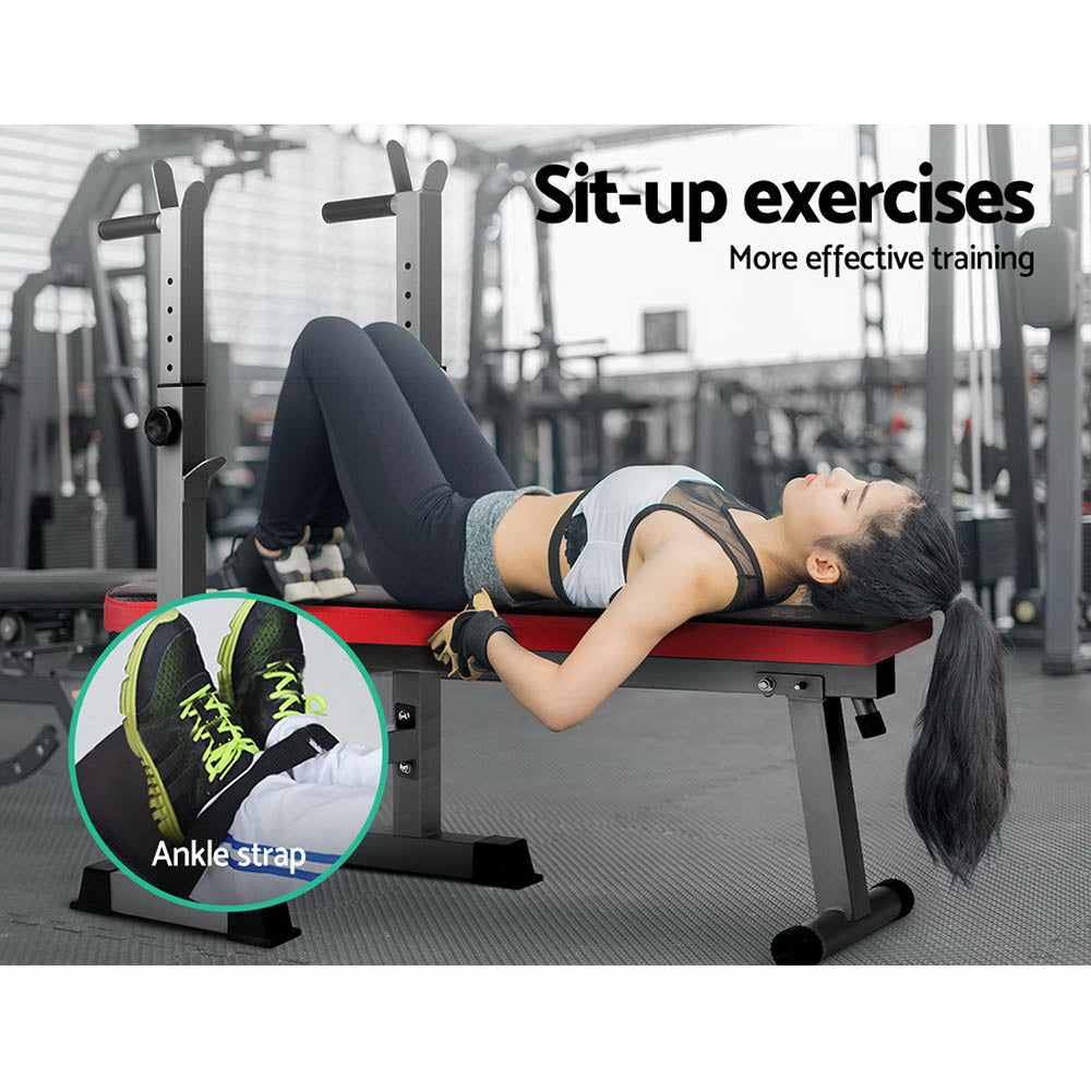 Exercise Benches: Everfit Weight Bench Squat Rack Bench Press Home Gym Equipment 200kg