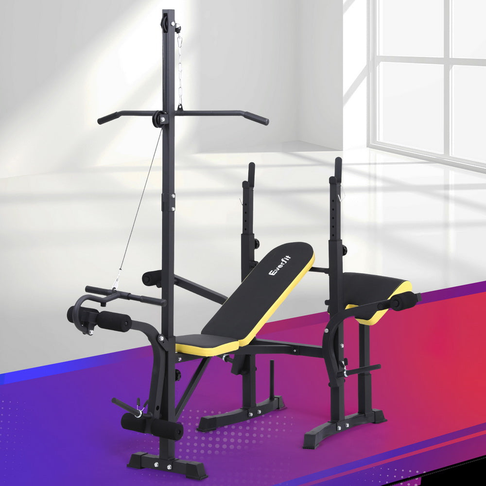 Gym Equipment & Accessories: Everfit  Weight Bench 14in1 Press Multi-Station Fitness Home Gym Equipment