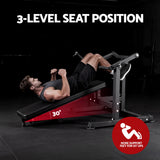 Gym Equipment & Accessories: Everfit Chest Press Machine Home Gym Equipment Folding Workout Bench with Independent Arms Black