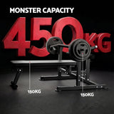 Gym Equipment & Accessories: Everfit Chest Press Machine Home Gym Equipment Folding Workout Bench with Independent Arms Black