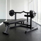 Gym Equipment & Accessories: Everfit Chest Press Machine Home Gym Equipment Folding Workout Bench with Independent Arms Black