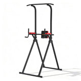 Weightlifting Machines & Racks: Everfit Chin Up Tower Pull Up Station Adjustable Dip Station Folding Home Gym Black