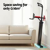 Weightlifting Machines & Racks: Everfit Chin Up Tower Pull Up Station Adjustable Dip Station Folding Home Gym Black