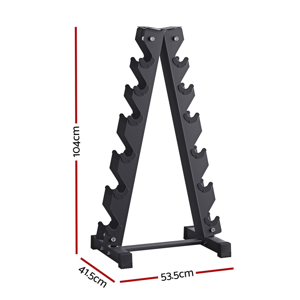 Free Weights: Everfit Dumbbells Rack 6 Tier Dumbbell Stand Home Gym Storage 200kg Capacity