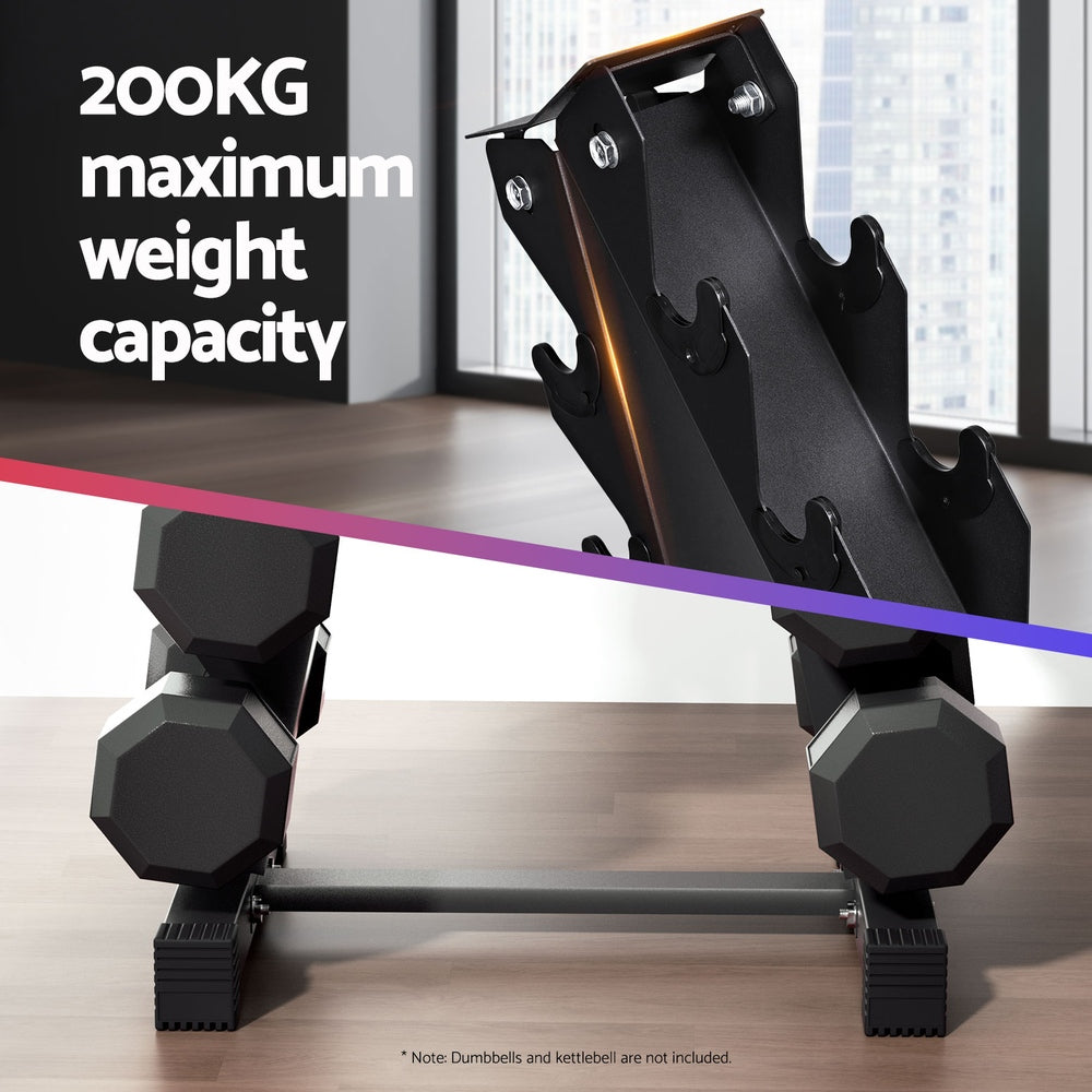 Free Weights: Everfit Dumbbells Rack 6 Tier Dumbbell Stand Home Gym Storage 200kg Capacity