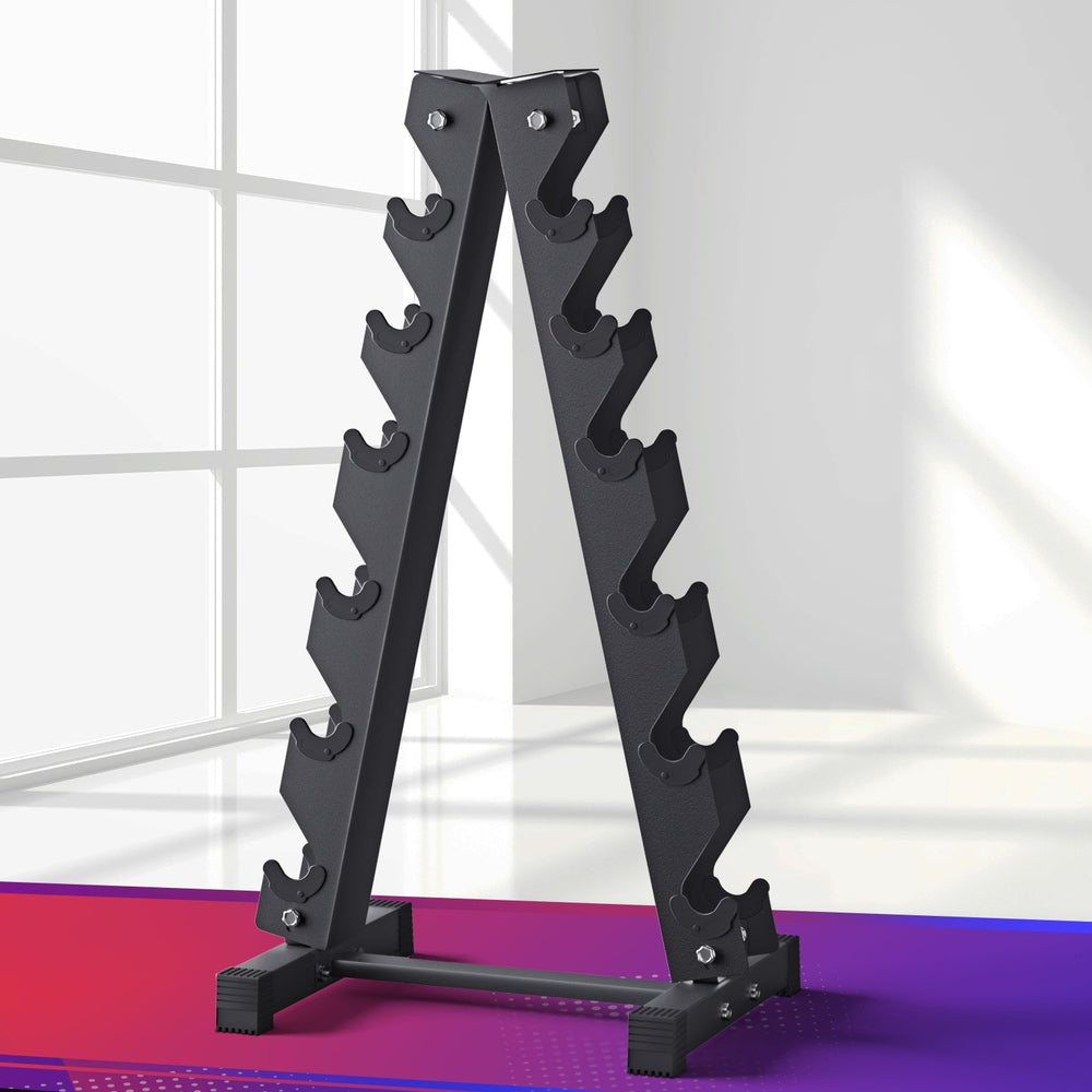 Free Weights: Everfit Dumbbells Rack 6 Tier Dumbbell Stand Home Gym Storage 200kg Capacity