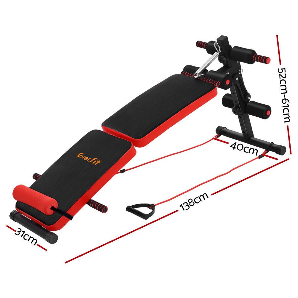 Exercise Benches: Everfit Weight Bench Sit Up Bench Press Foldable Home Gym Equipment