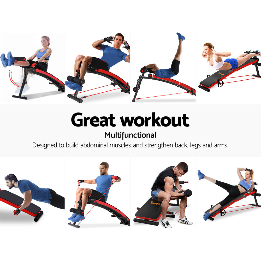 Exercise Benches: Everfit Weight Bench Sit Up Bench Press Foldable Home Gym Equipment