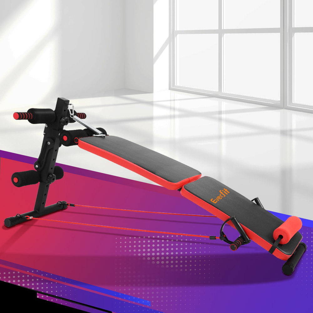 Exercise Benches: Everfit Weight Bench Sit Up Bench Press Foldable Home Gym Equipment