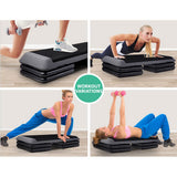 Gym & Training Step: Everfit 2X Aerobic Step Riser Exercise Stepper Block Gym Home Fitness