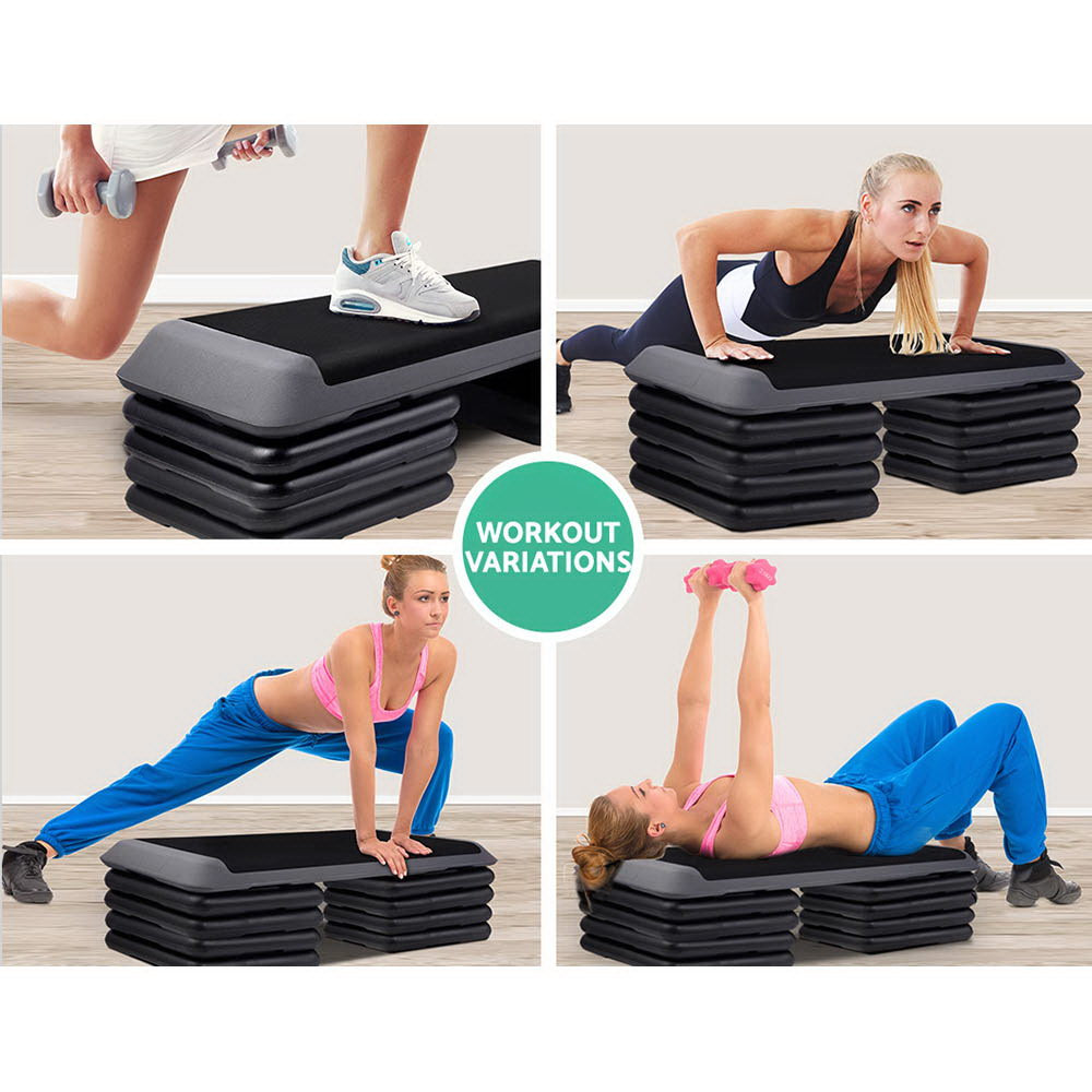 Gym & Training Step: Everfit 4X Aerobic Step Riser Exercise Stepper Block Gym Home Fitness
