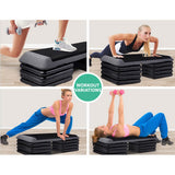 Gym & Training Step: Everfit 4X Aerobic Step Riser Exercise Stepper Block Gym Home Fitness