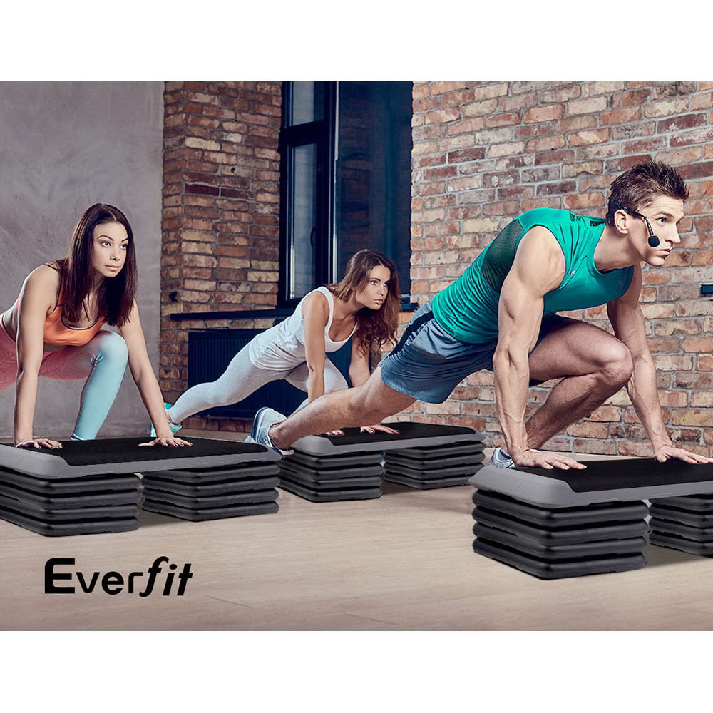 Gym & Training Step: Everfit 4X Aerobic Step Riser Exercise Stepper Block Gym Home Fitness