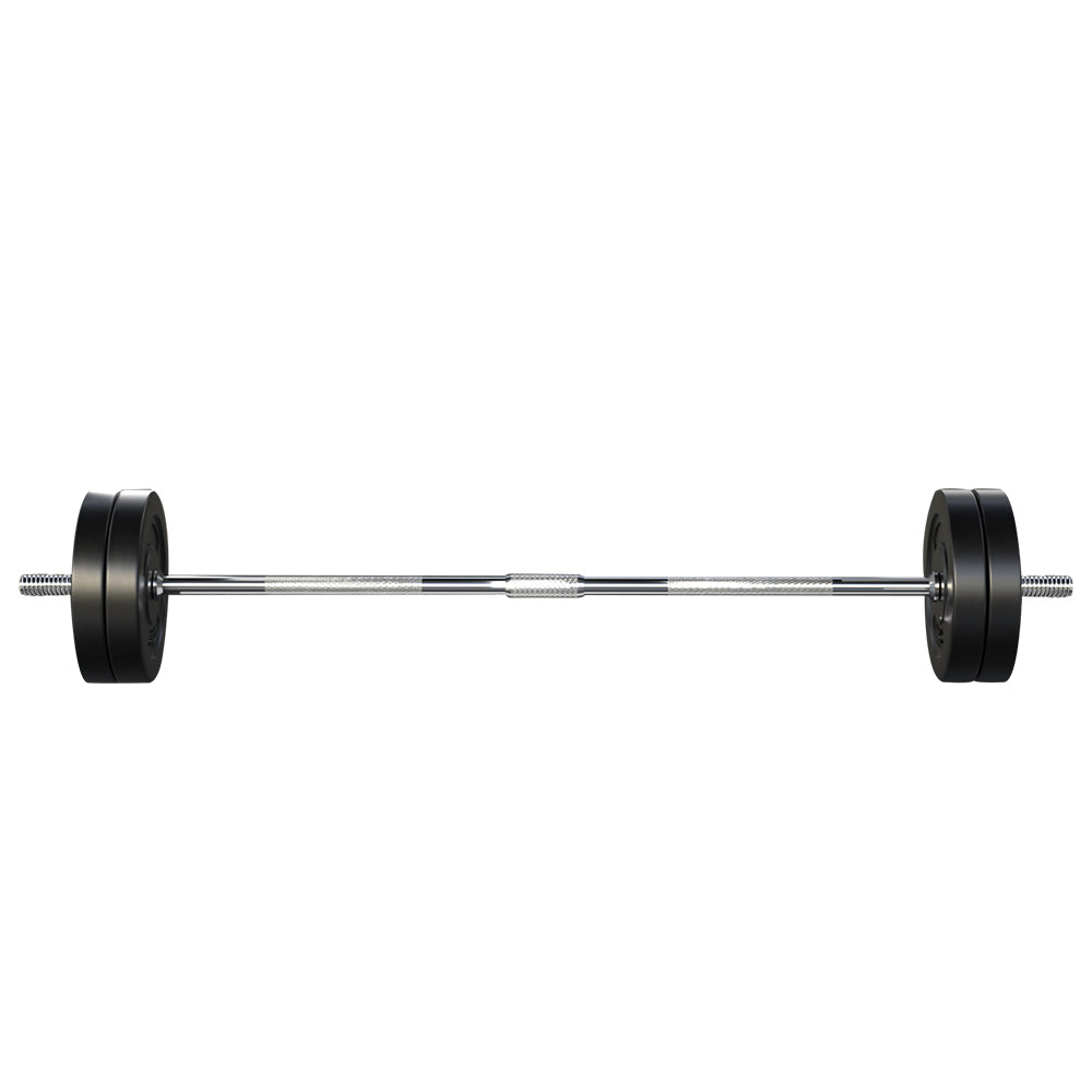 Exercise Benches: Everfit 48kg Barbell Set Weight Plates Bar Lifting Bench 168cm