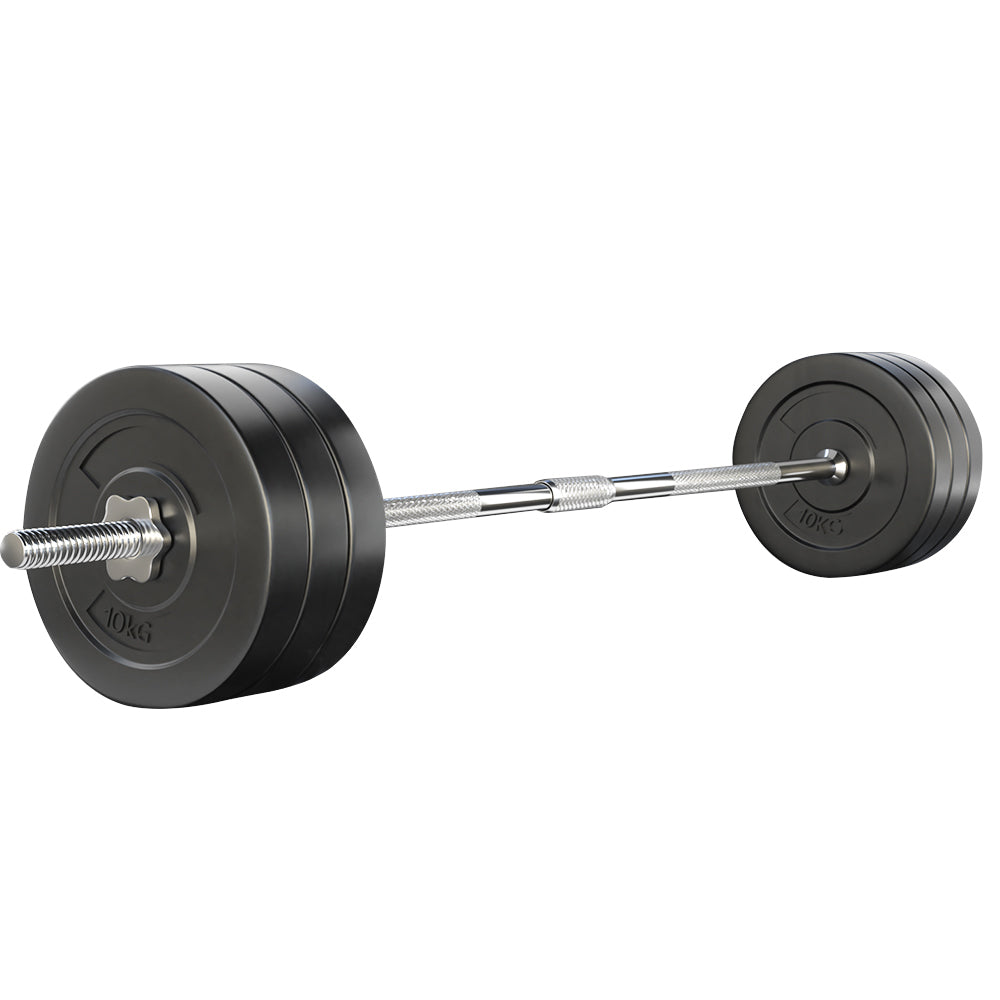 Exercise Benches: Everfit 68kg Barbell Set Weight Plates Bar Lifting Bench 168cm