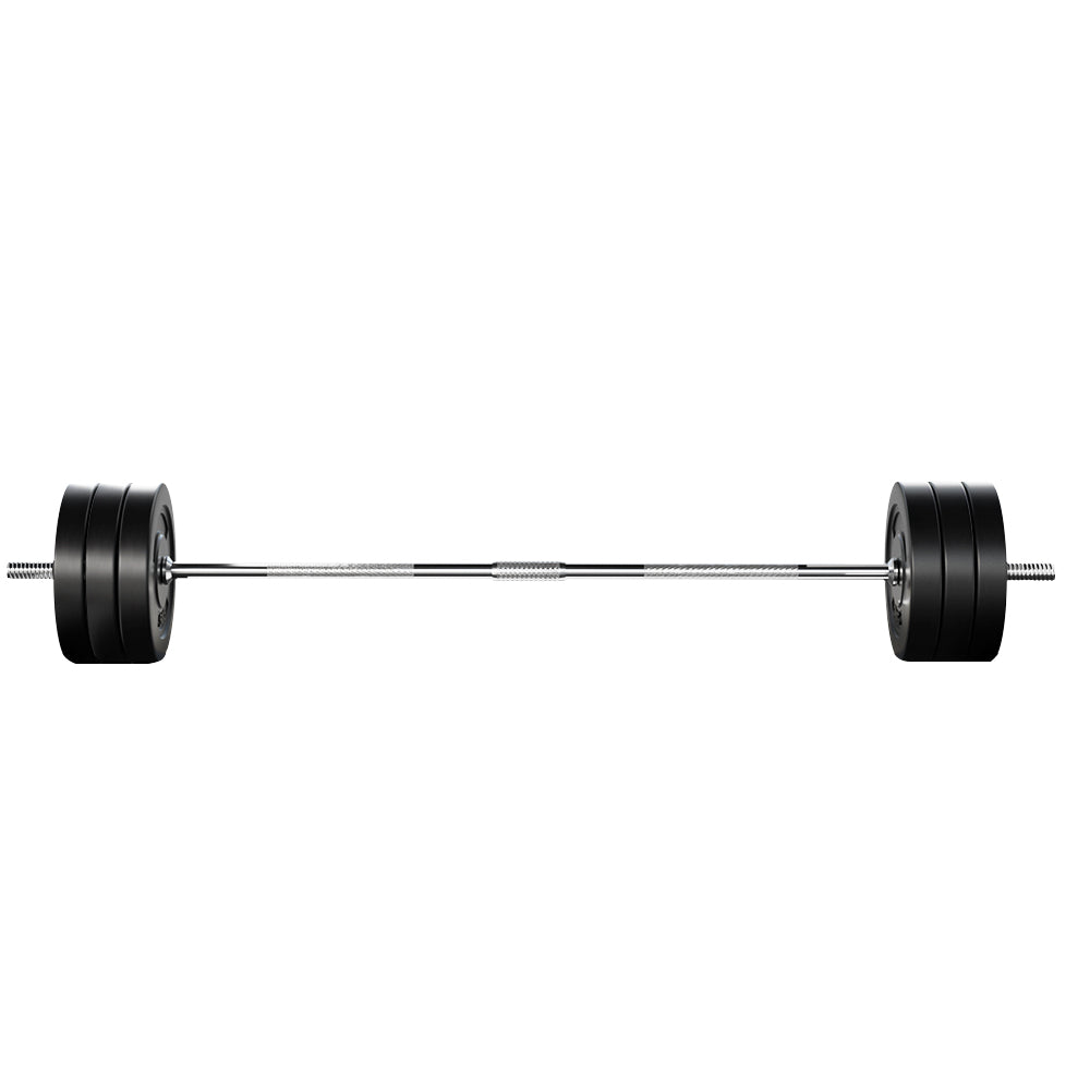 Exercise Benches: Everfit 68kg Barbell Set Weight Plates Bar Lifting Bench 168cm