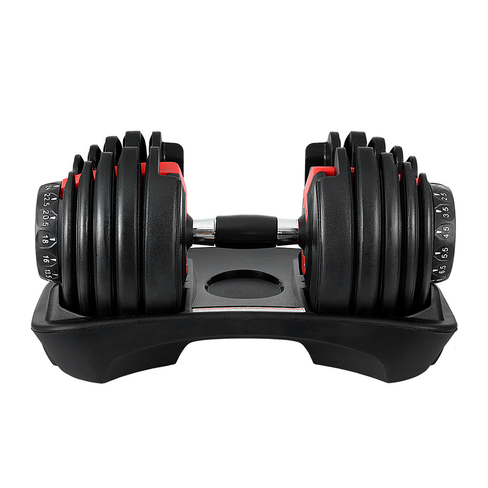 Free Weights: Everfit 24kg Dumbbells Adjustable Dumbbell Weight Plates Home Gym