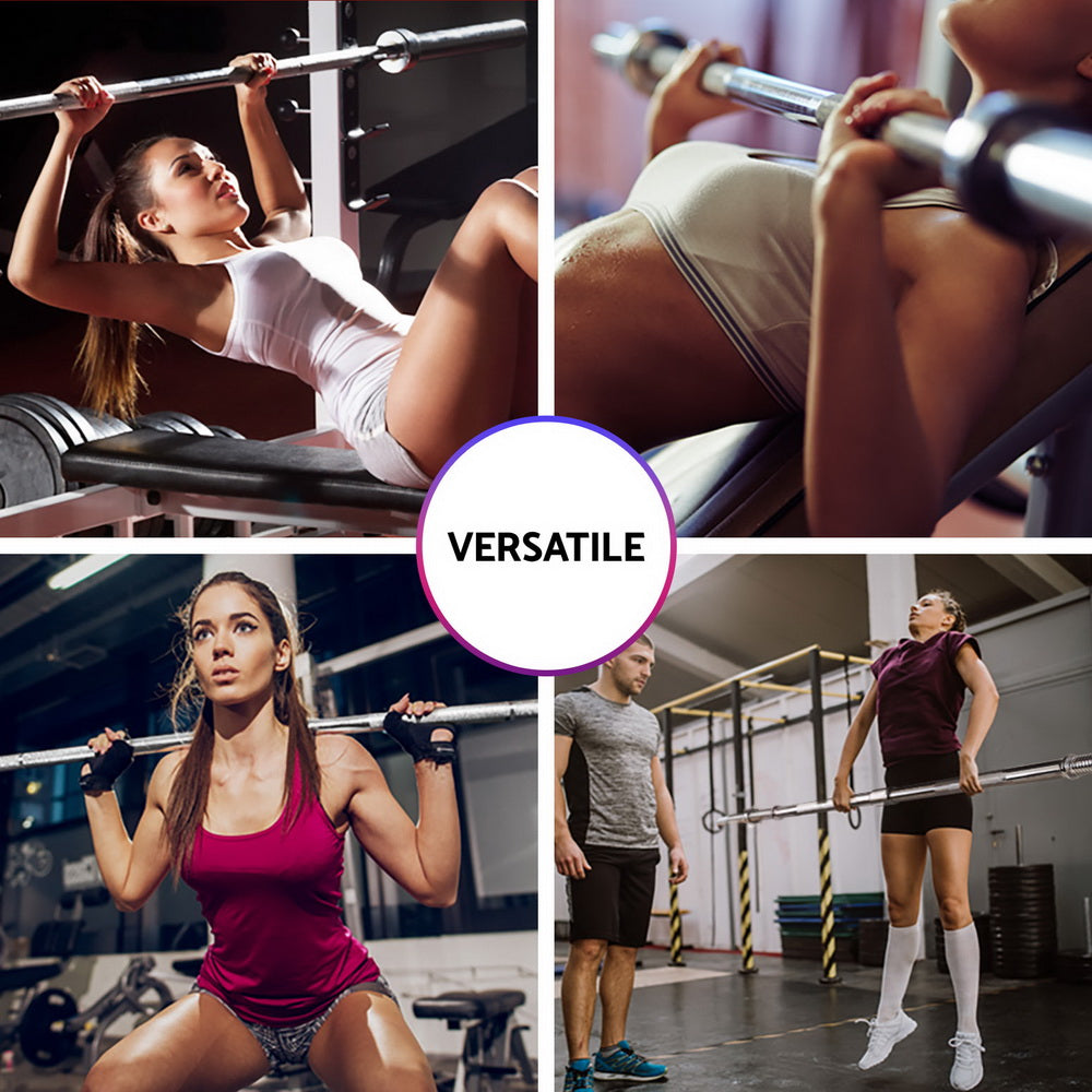 Free Weights: Everfit Barbell Bar Weights Lifting Dumbbells Olympic Training Bar Gym Fitness