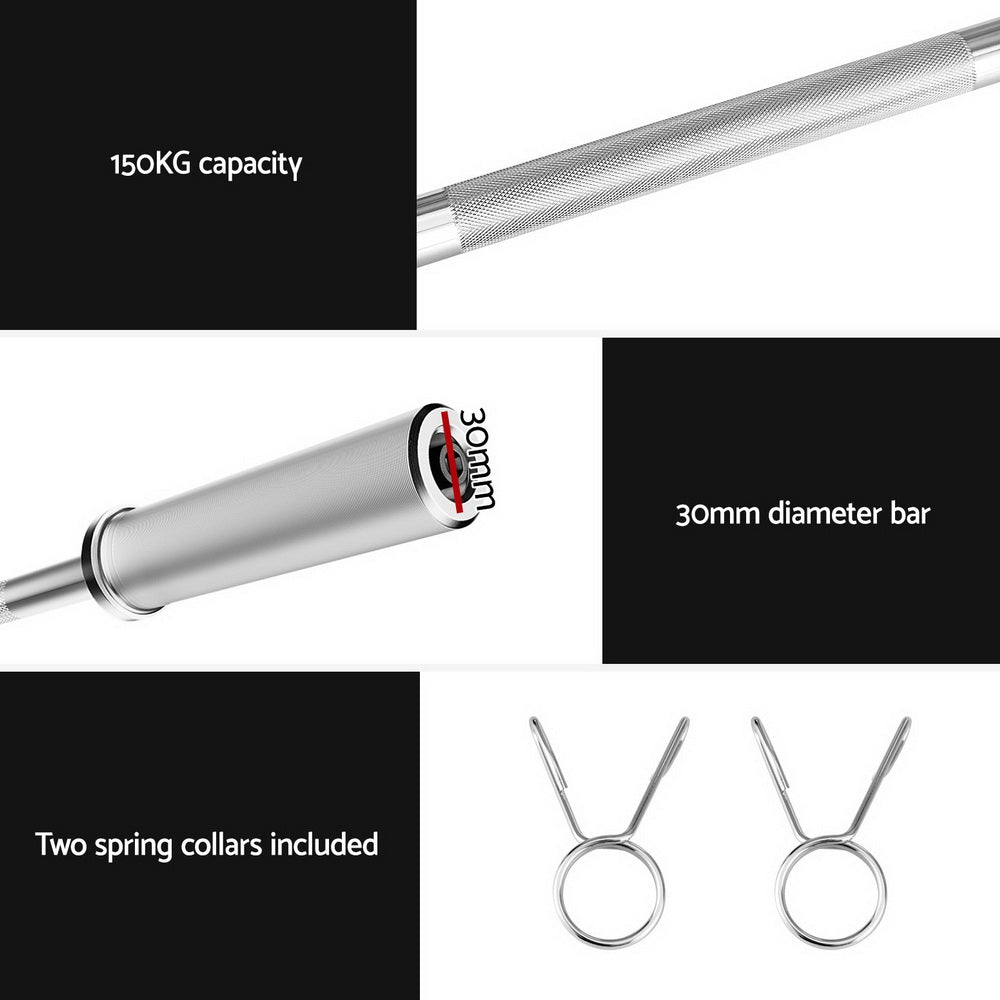 Free Weights: Everfit Barbell Bar Weights Lifting Dumbbells Olympic Training Bar Gym Fitness