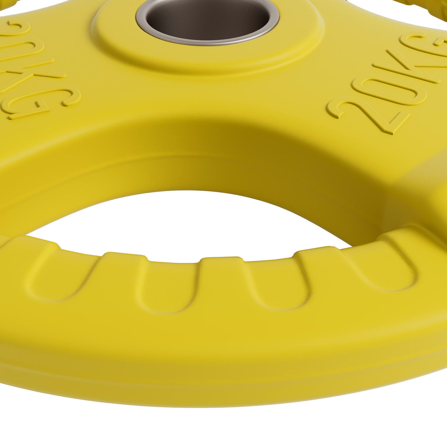 Free Weights: Everfit Weight Plates Olympic 20kg Dumbbell Barbell Plate Weight Lifting Home Gym Yellow