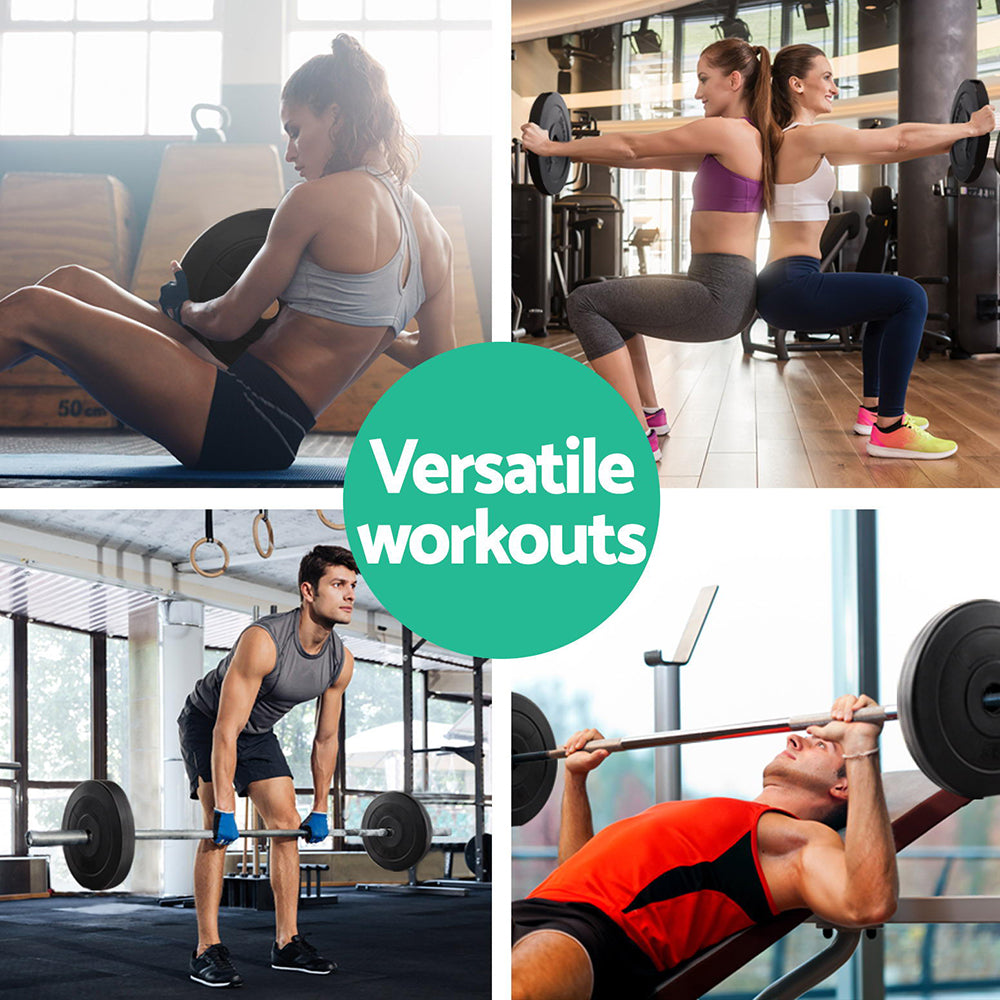 Free Weights: Everfit 30kg Barbell Weight Plates Standard Home Gym Press Fitness Exercise