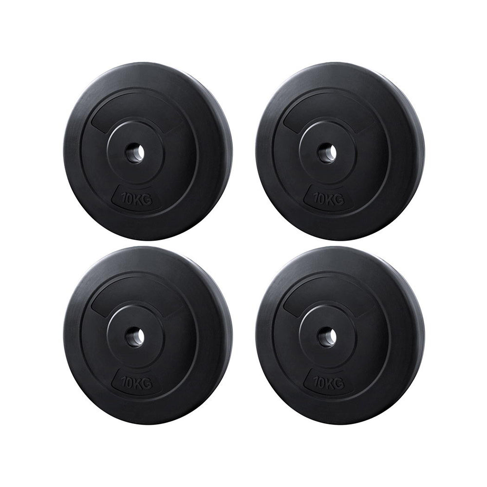 Free Weights: Everfit 40kg Barbell Weight Plates Standard Home Gym Press Fitness Exercise