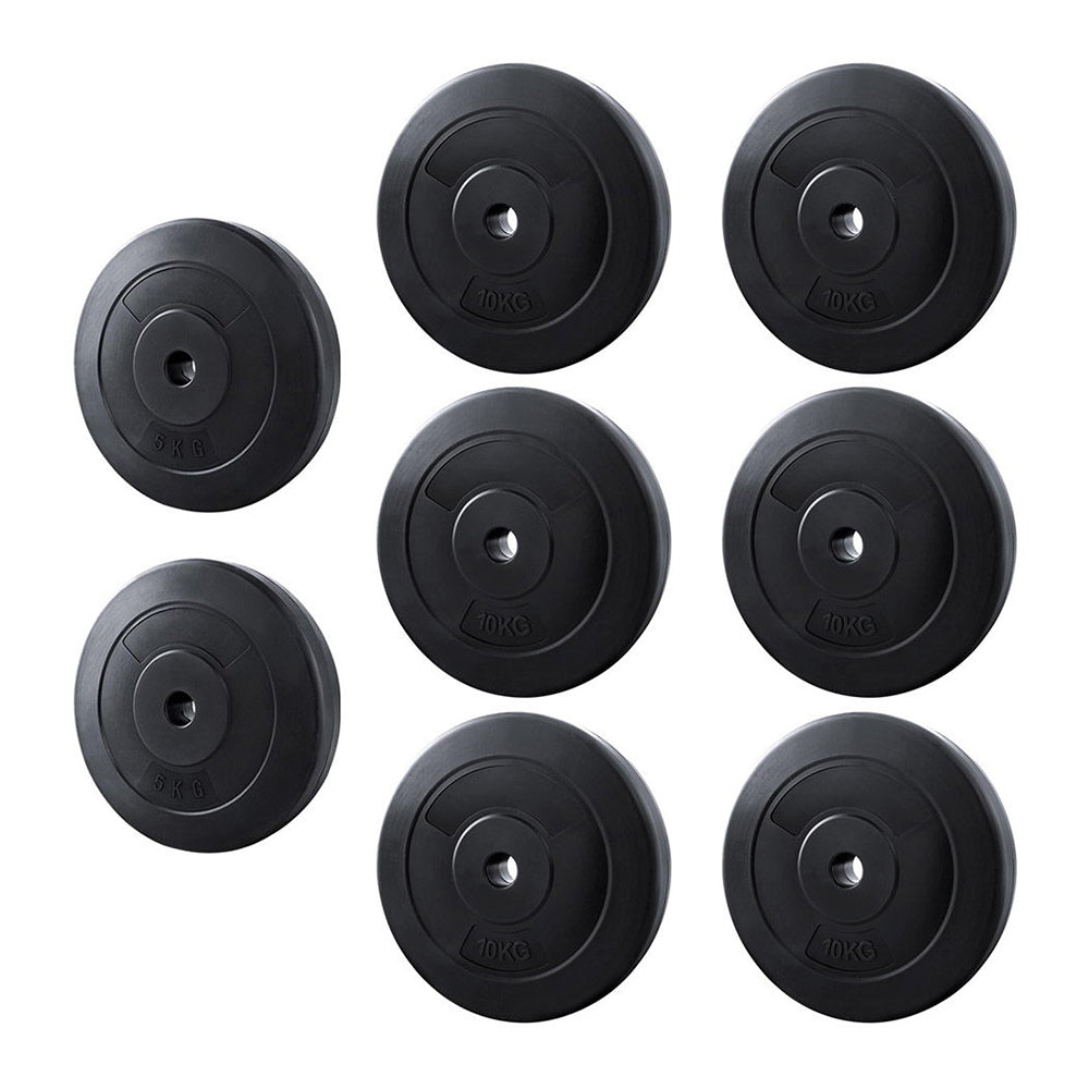 Free Weights: Everfit 70kg Barbell Weight Plates Standard Home Gym Press Fitness Exercise