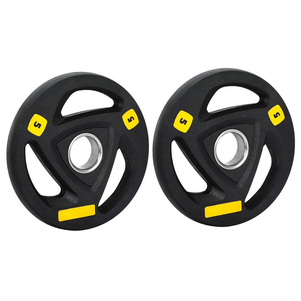 Free Weights: Everfit Weight Plates Olympic 5kgx2 Dumbbells Barbells Plate Weight Lifting Home