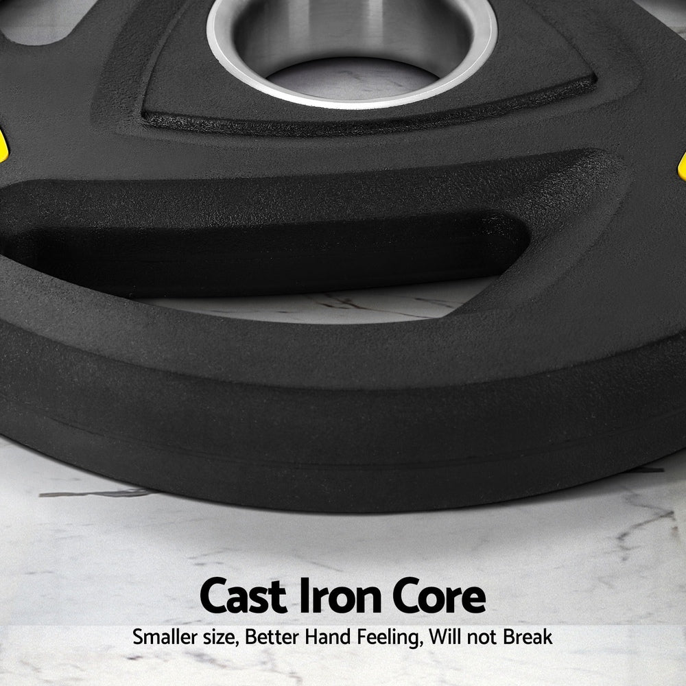 Free Weights: Everfit Weight Plates Olympic 5kgx2 Dumbbells Barbells Plate Weight Lifting Home