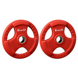 Everfit Weight Plates Olympic 15kgx2 Dumbbell Barbell Plate Weight Lifting Home Gym Red