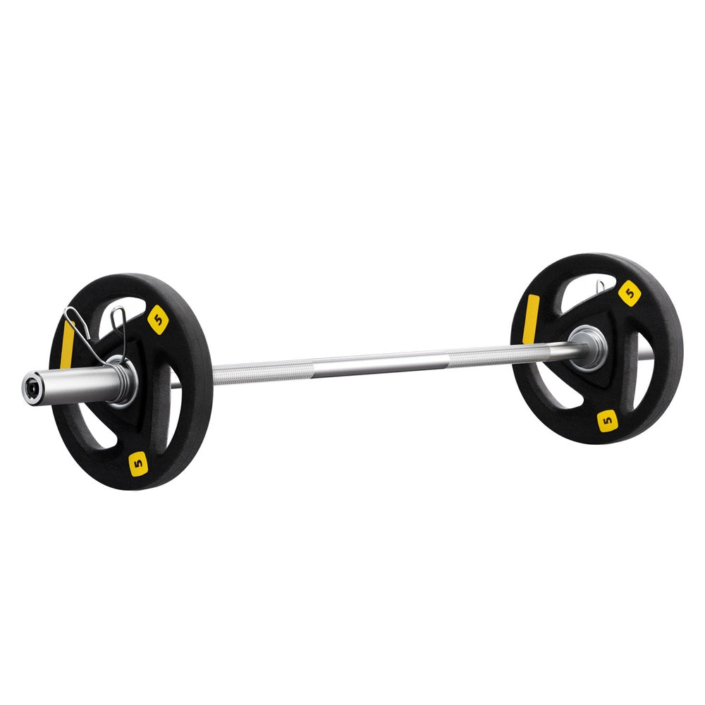 Free Weights: Everfit Barbells Set 16kg 120cm Dumbbells Barbells Plate Weight Lifting Home Gym